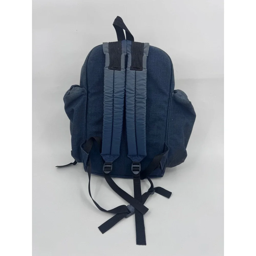 Vintage Himalayan Backpack Made in USA Blue Canvas Hiking‎ Daypack Large Pocket